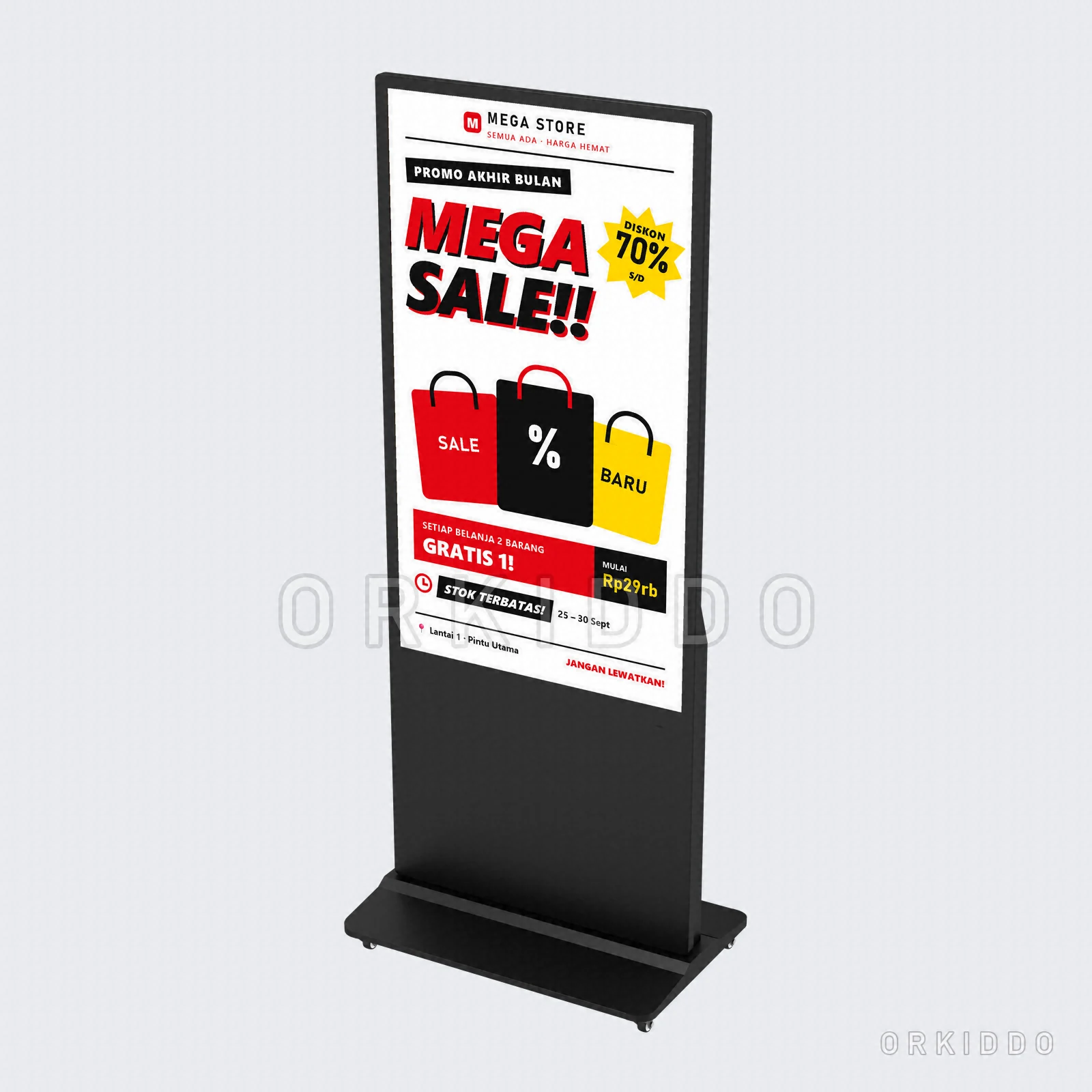 Orkiddo OKD-B55 Floor-Standing Digital Poster