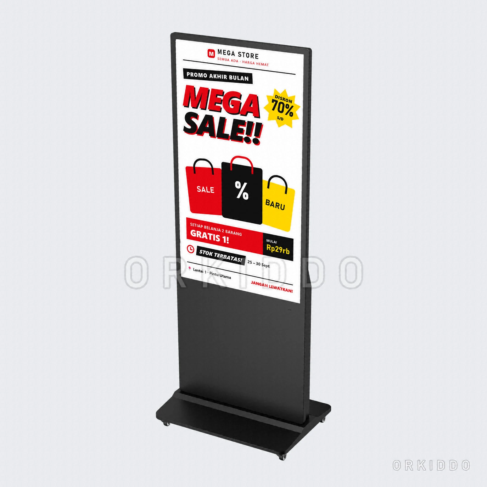 Orkiddo OKD-B49 Floor-Standing Digital Poster