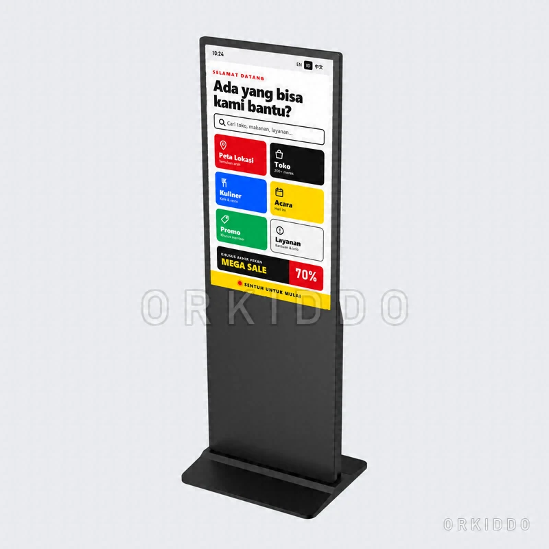 Orkiddo OKD-B43 Floor-Standing Digital Poster Capacitive Touch